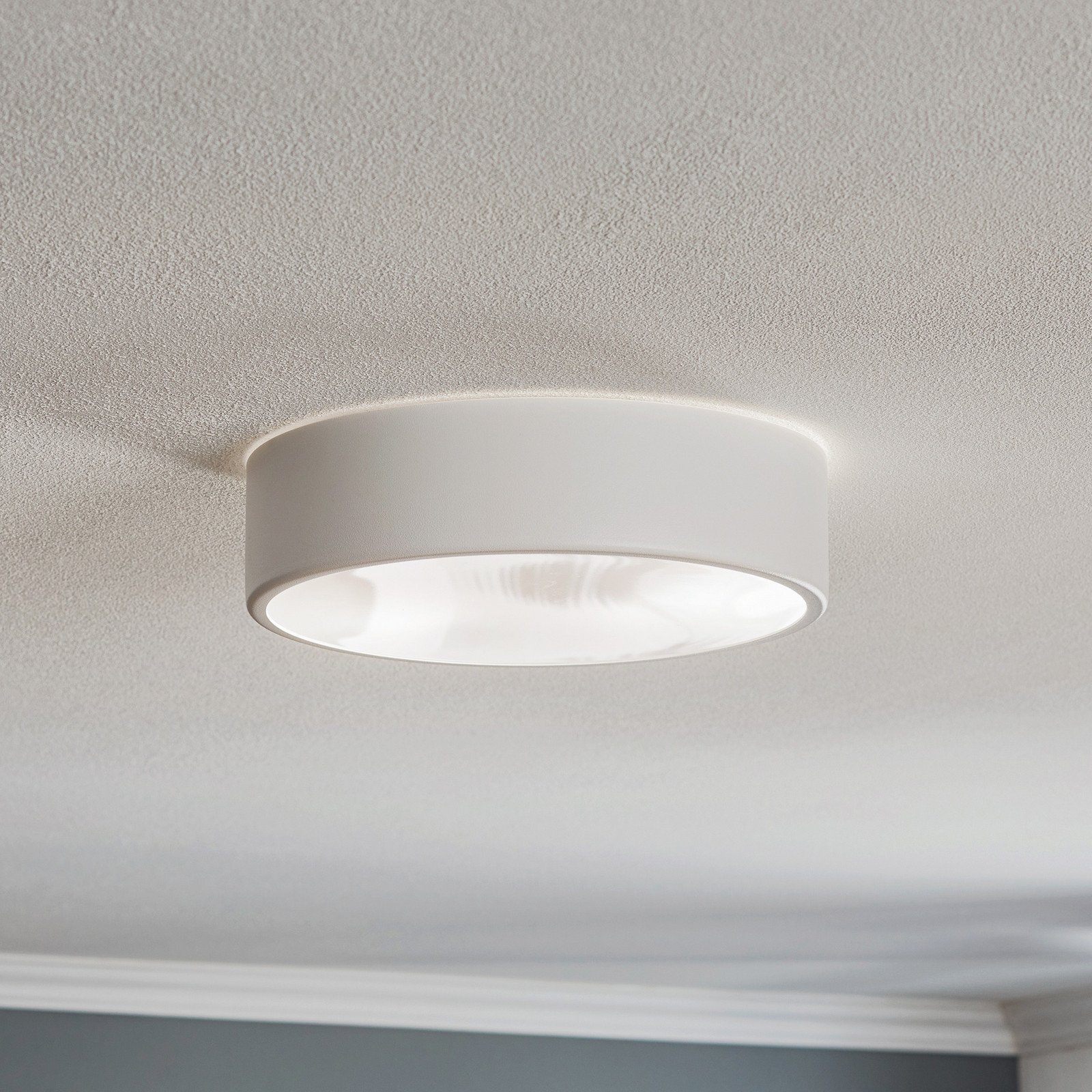 TEMAR LIGHTING Plachetă Cleo 300 IP54 Ø 30 cm alb - Camera de zi / sufragerie - Modern - Metal