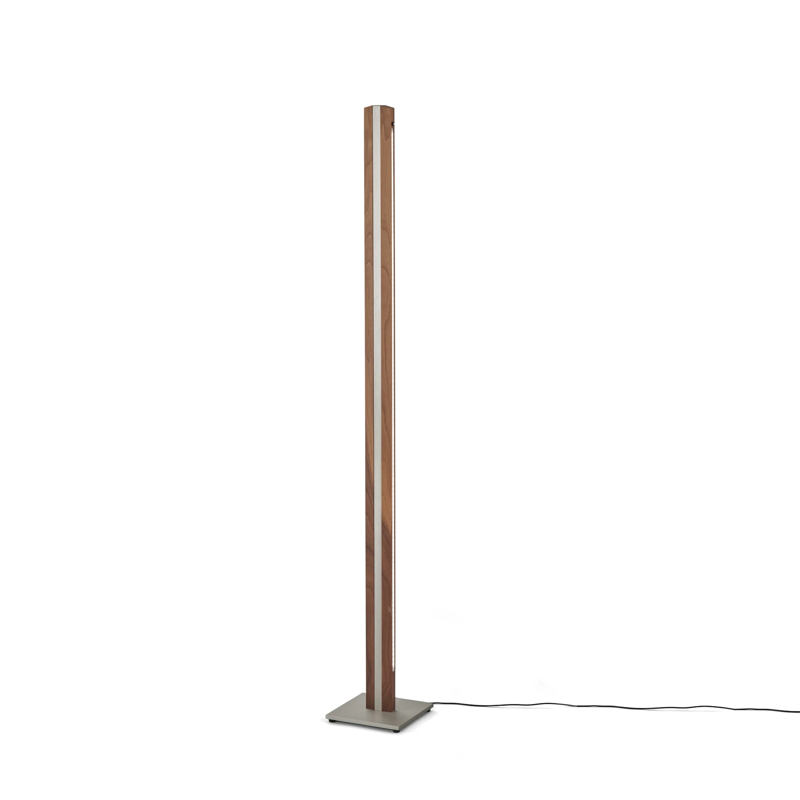 Quitani Elis LED állólámpa, dió/nikkel