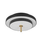 LED-taklampa Keaton, svart/guldfärgad, Ø 40 cm, CCT