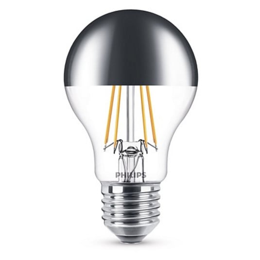 Ampoule LED 7,2W Filament Calotte Argentée (650lm) E27 - Philips
