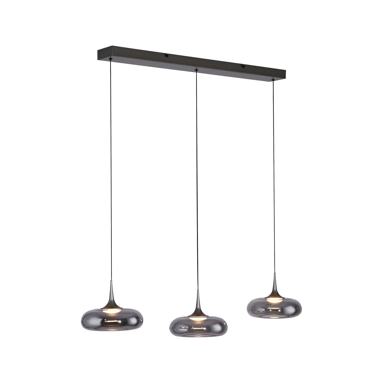 Schöner Wohnen LED-visoka svetilka Posh 3-fl., dimno steklo, 3.000 K Schöner Wohnen LED-visoka svetilka Posh 3-fl., dimno steklo, 3.000 K