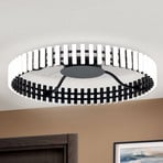 Mansion LED ceiling light, black and white Ø 63 cm