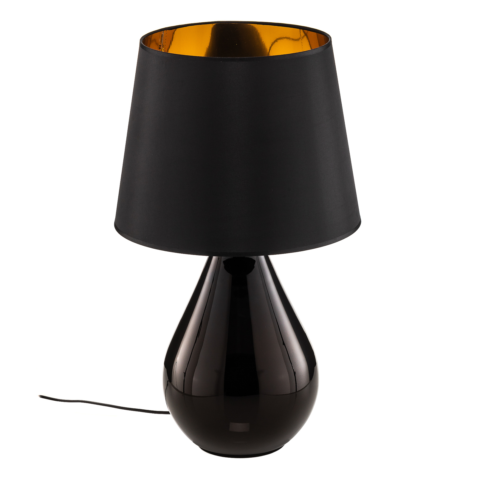 Lacrima table lamp, black/gold Lights.co.uk