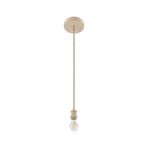 Hattie pendant light, E27 socket, Ø 5 cm, beige, metal - Lindby