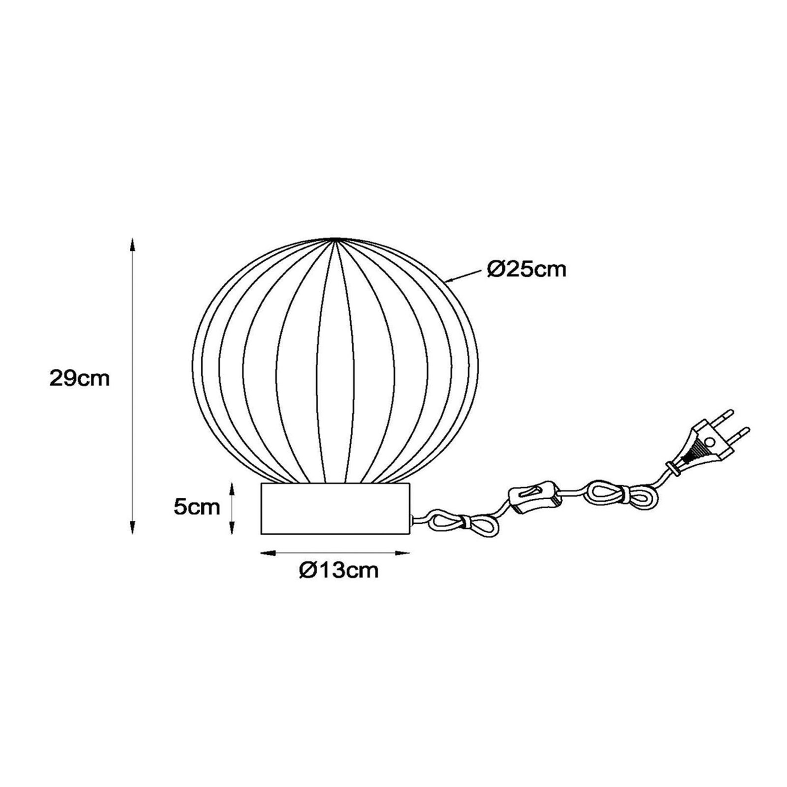 Lampa stołowa Monsaraz, zielona, Ø 25 cm, szkło, E27