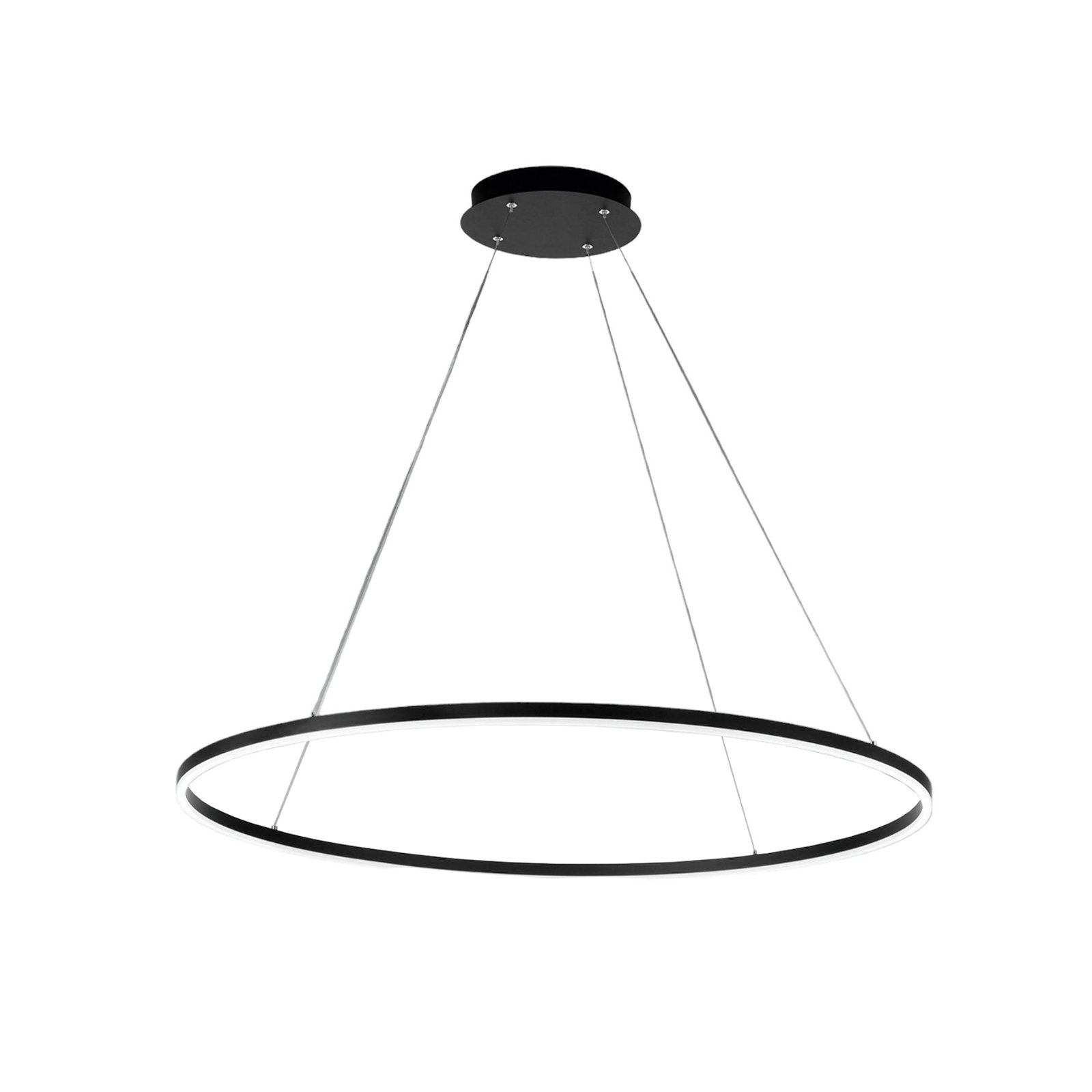 LED pendant light Giotto, Ø 100 cm, 1-bulb, black