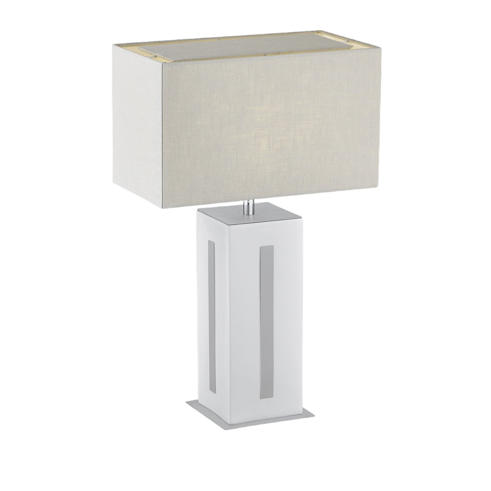 BANKAMP Karlo table lamp white/grey, height 56 cm