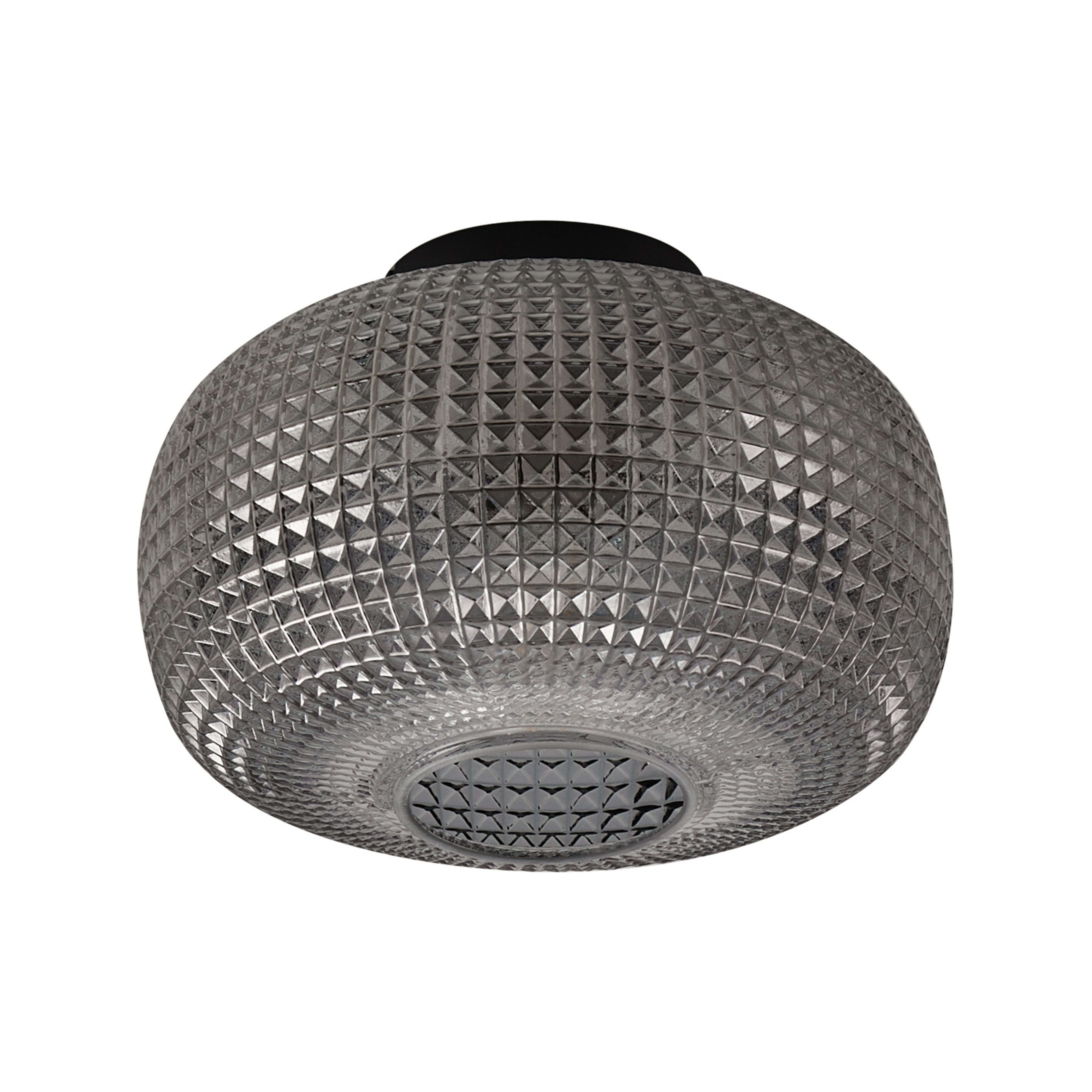 Hildur Deckenleuchte Ø 25 cm rauchgrau Glas - Lindby