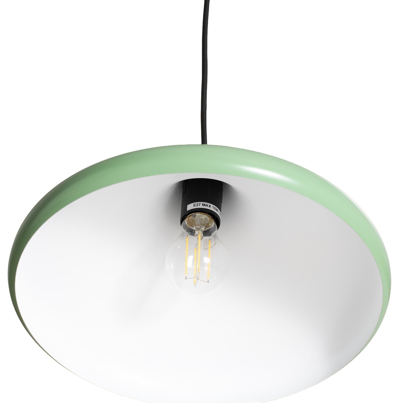 Závesné svietidlo Eysan, mätovo zelené, kov, Ø 35 cm, E27