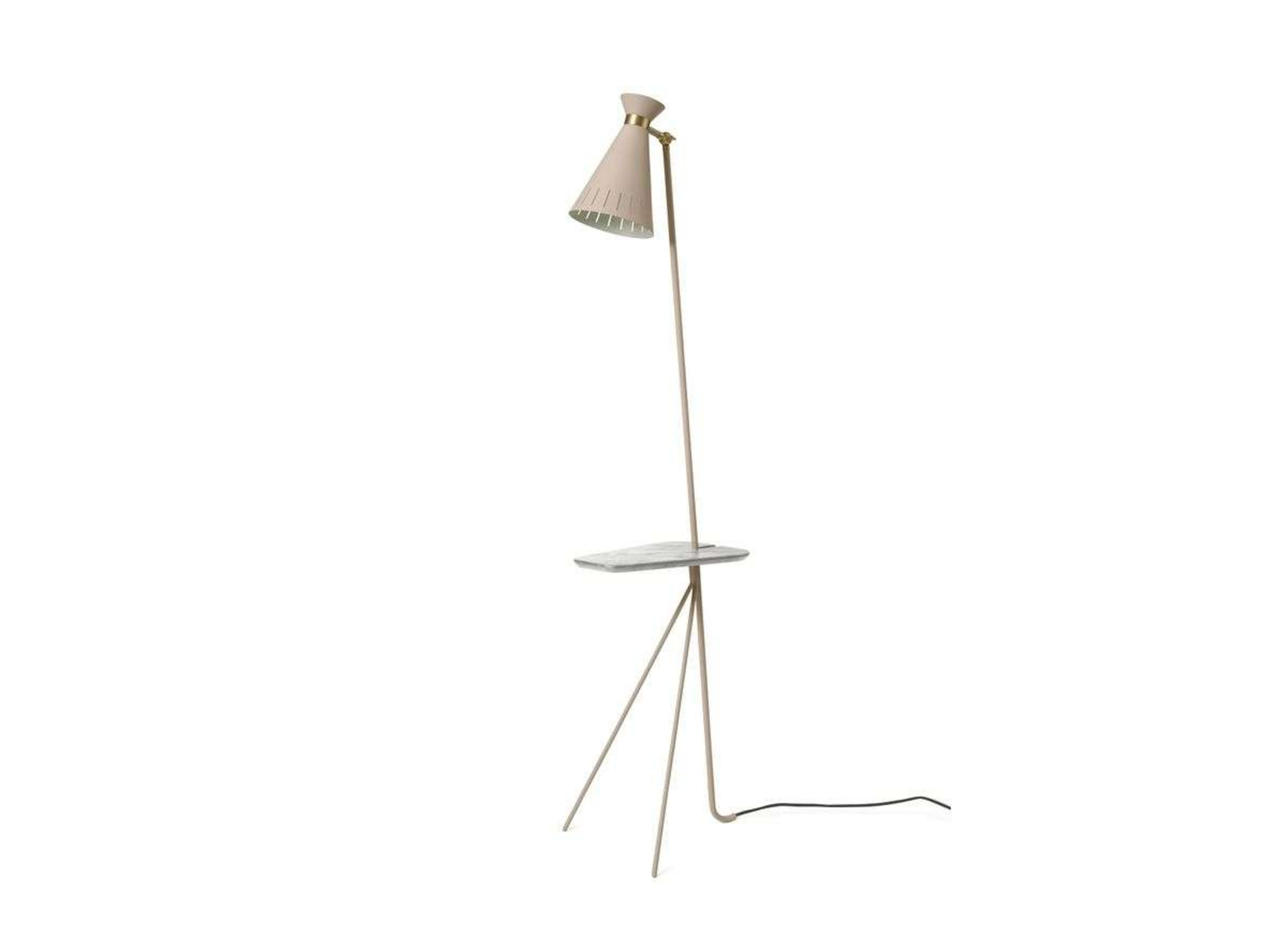 Cone Stehleuchte m/Tisch, cashmere/marmor - Warm Nordic