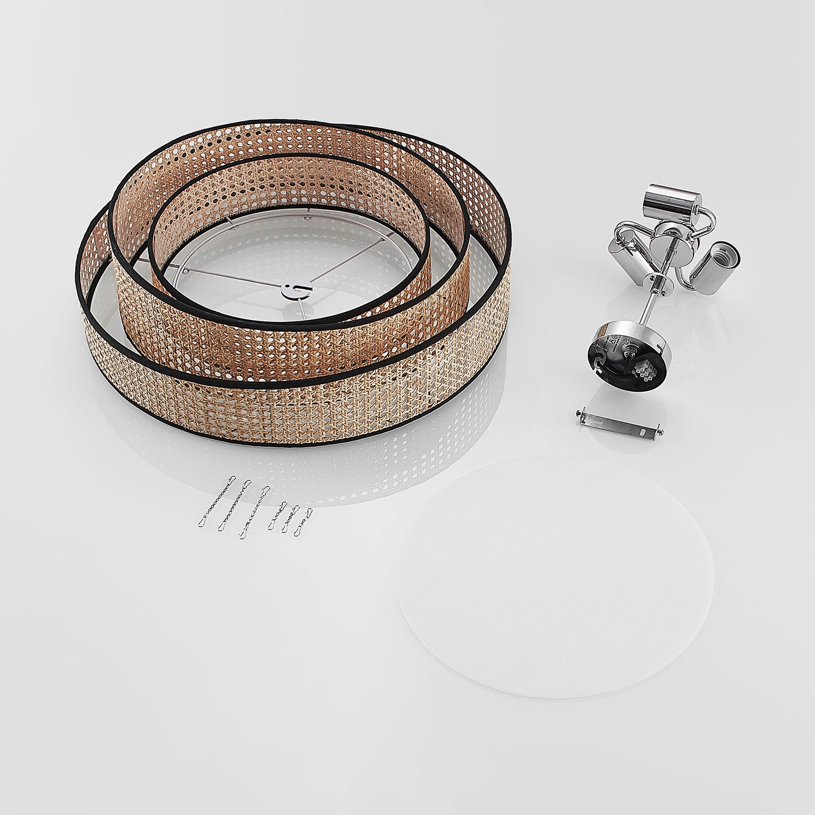 Elowen Plafondlamp Rattan - Lucande