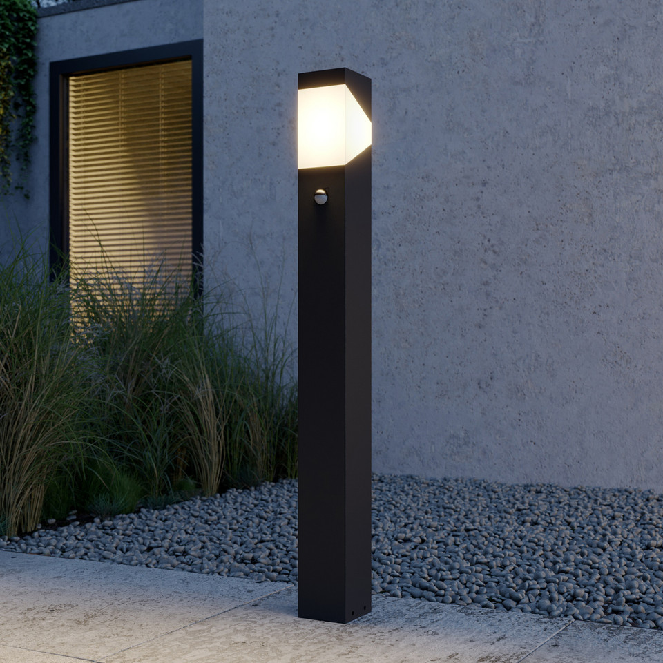 Lucande Kiran utomhuslampa med sensor H100, svart från Lucande