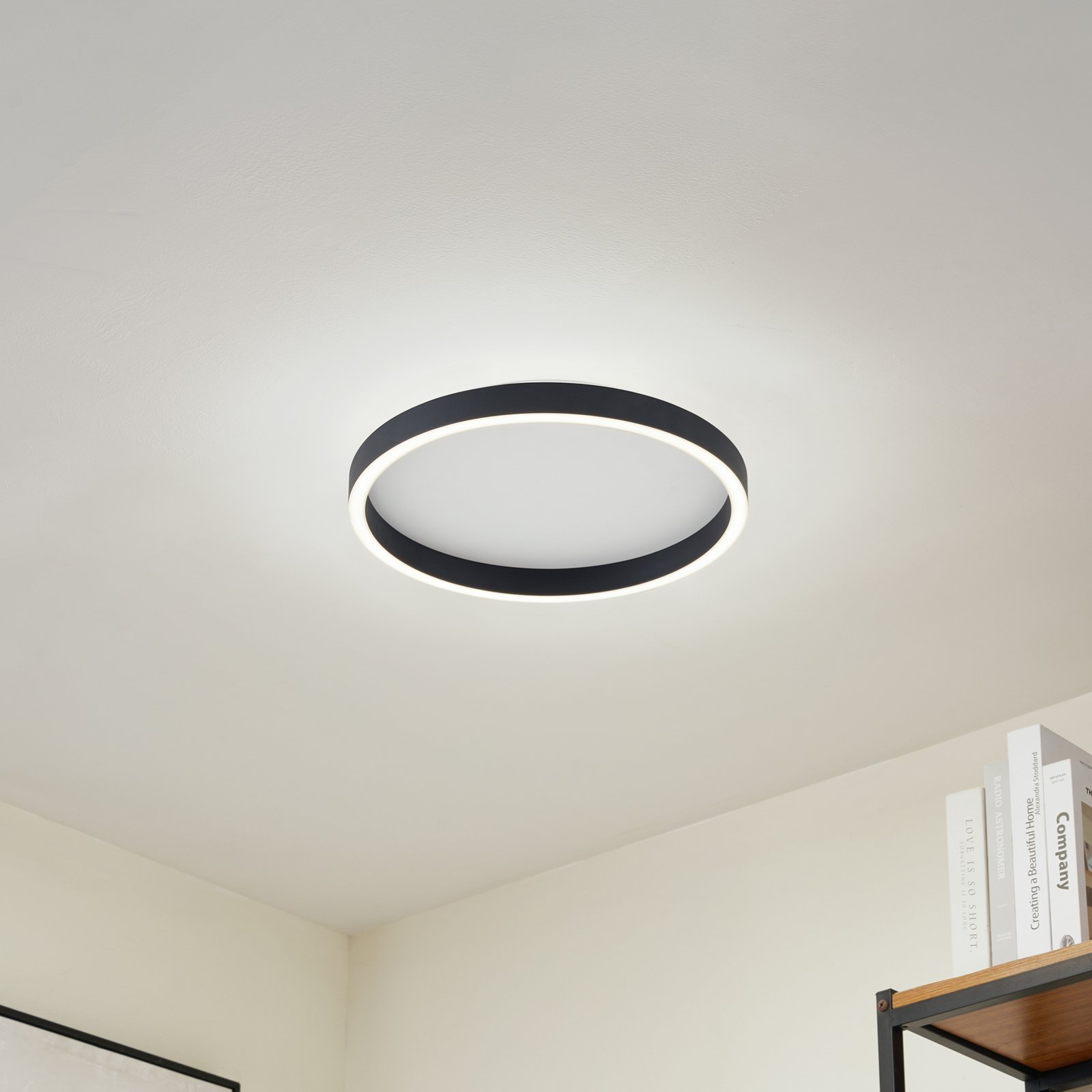 Rotundo plafonieră LED dimabilă Negru - Lucande