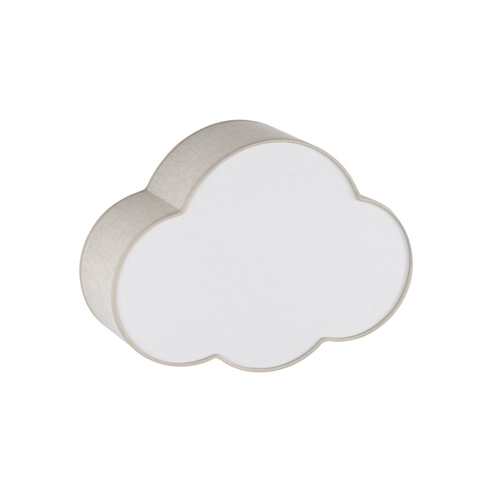 Wandleuchte Cloud, beige, 43 cm breit, Textil, Wolke, E27