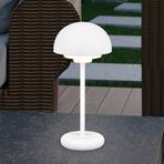 LED lampa Elliot, IP44, batéria, stmievač, biela