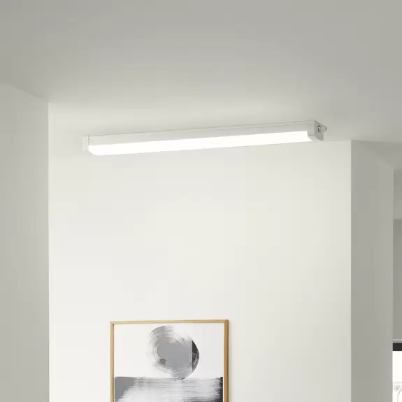 Lampenwelt LED-Sensor-Lichtleiste Burbank IP65 Kunststoff, 90cm, 4.000K