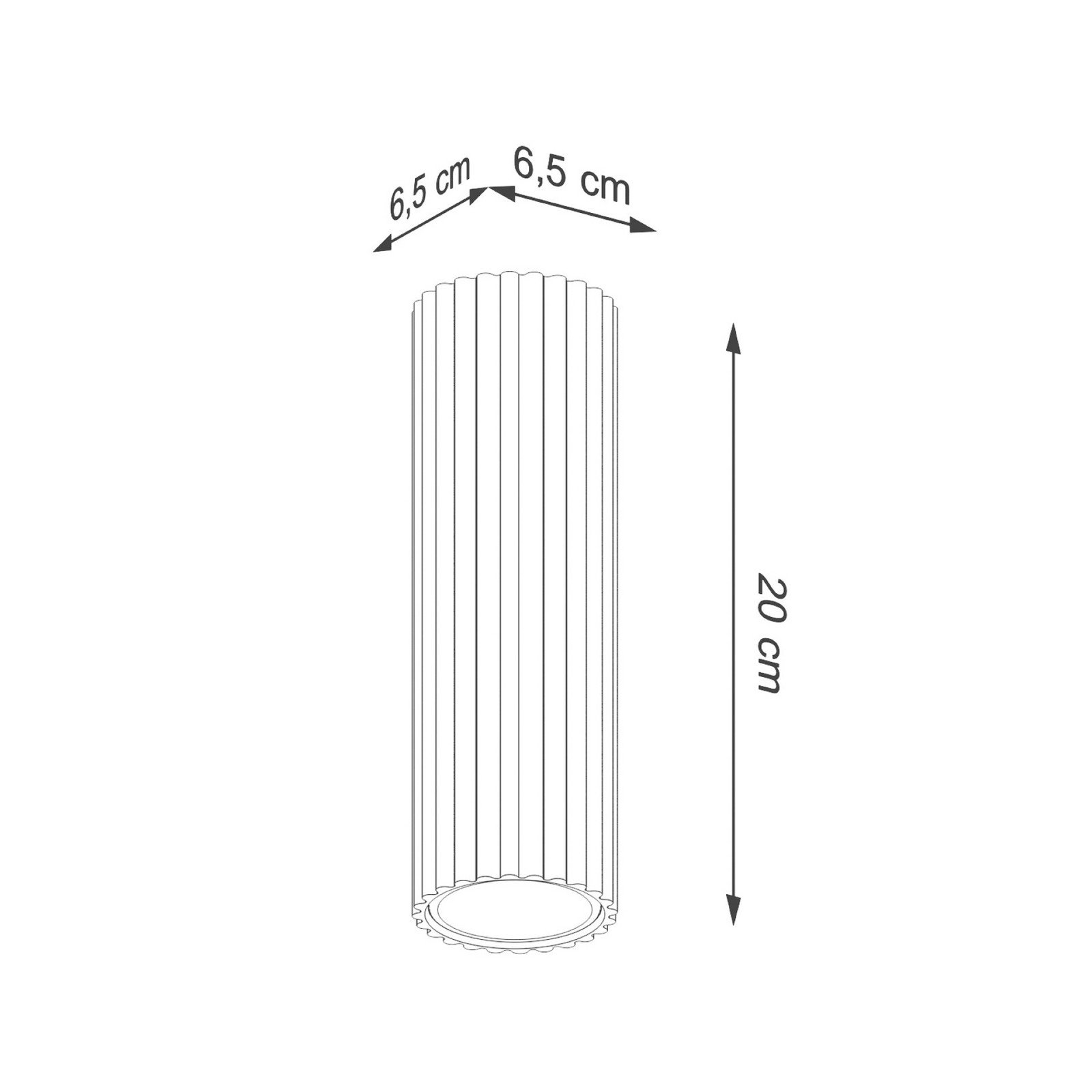 SOLLUX LIGHTING Plafonieră Carbon culoare aurie înălțime 20 cm aluminiu - Camera de zi / sufragerie - Modern