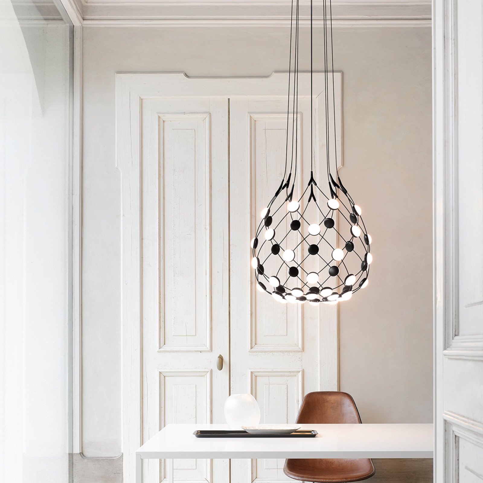 MESH Pendelleuchte schwarz 50 cm - Luceplan