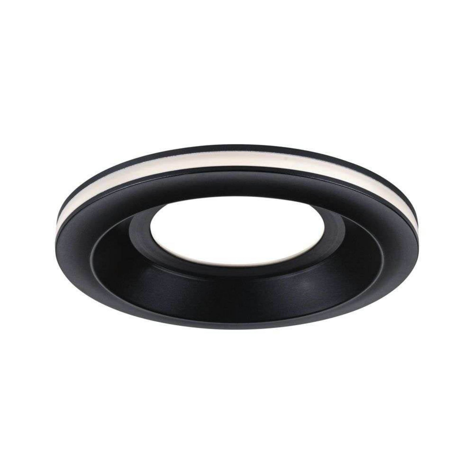 Paulmann LED inbouwlamp Sormus zwart, Ø 10 cm, IP65, set van 3