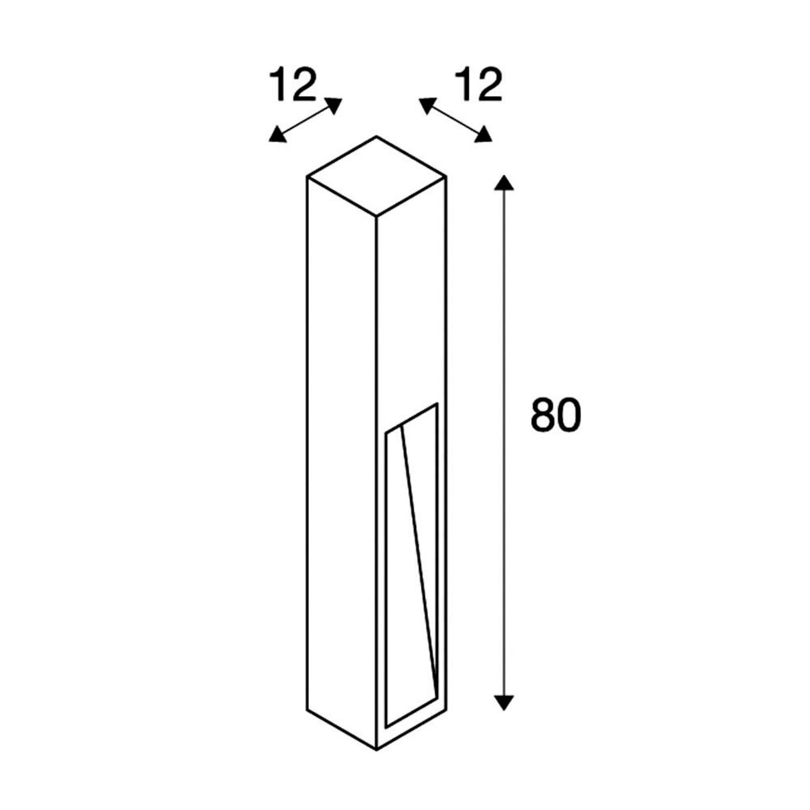 SLV Rusty Slot 80 słupek oświetleniowy LED, wysokość 80 cm