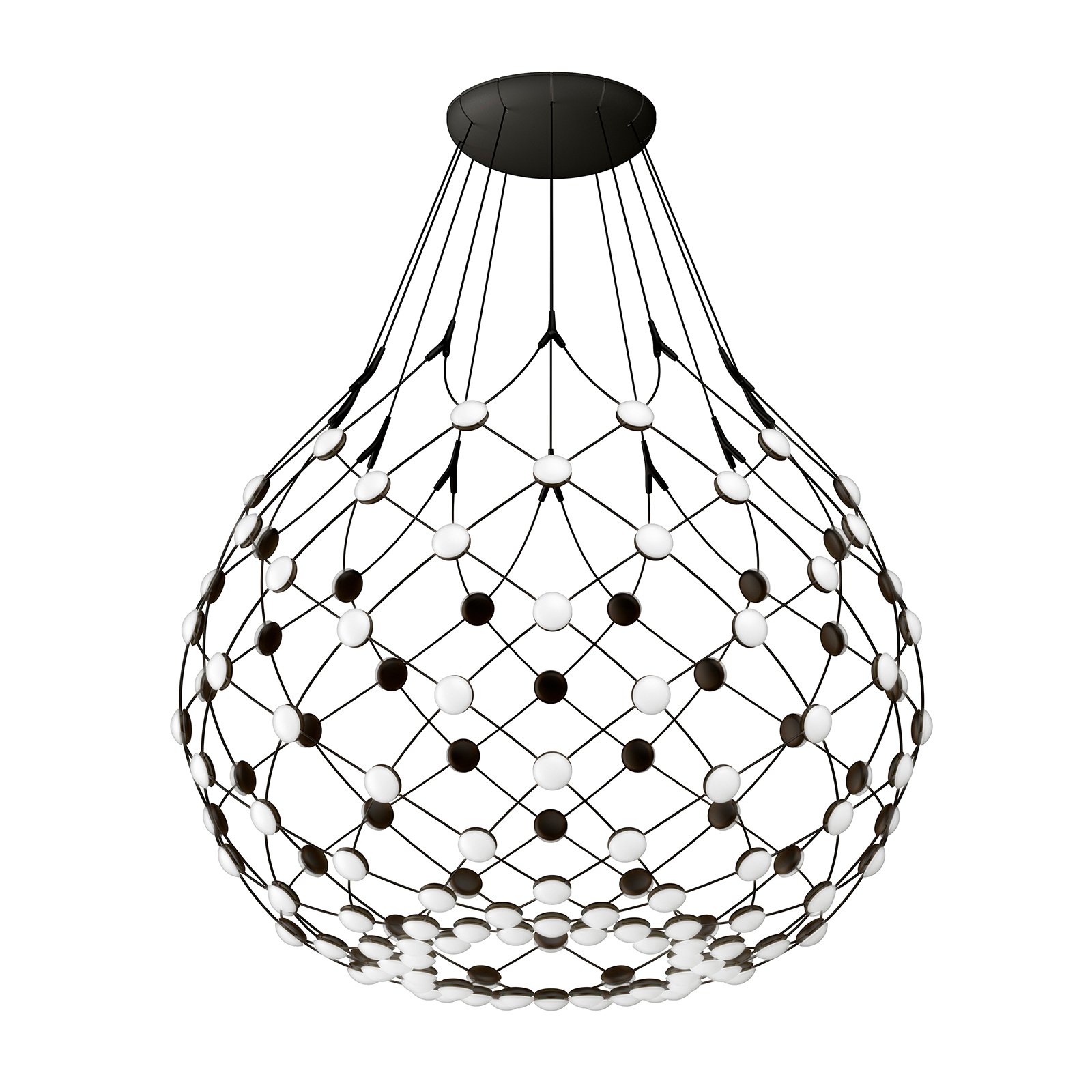 Mesh Függőlámpa Ø80xH60 Phase 3m Black - Luceplan