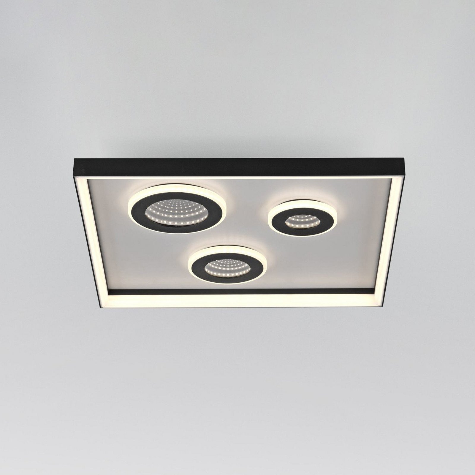 Paul Neuhaus plafonieră LED Dune 45 cm negru CCT dimabil. - Camera de zi / sufragerie - modern - Aluminiu