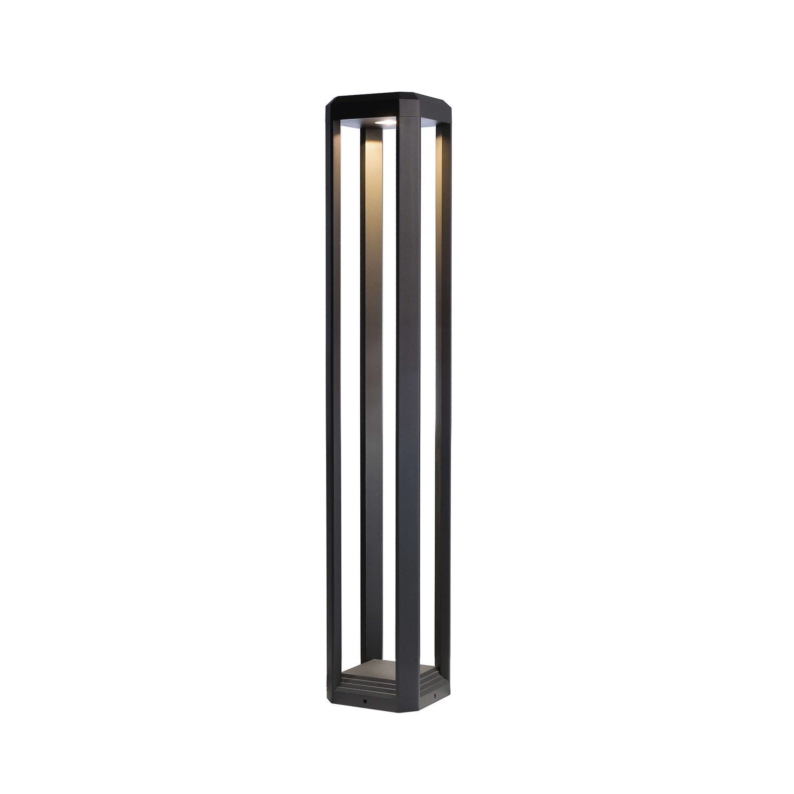 Borne lumineuse LED Rubkat, grise, hauteur 80 cm