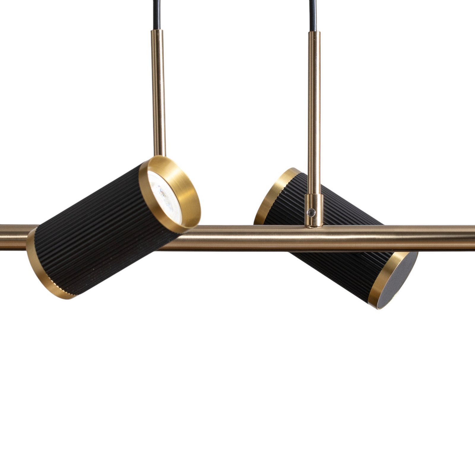 Hängelampe Lume schwarz/gold antik Länge 86 cm 6-flg. Metall