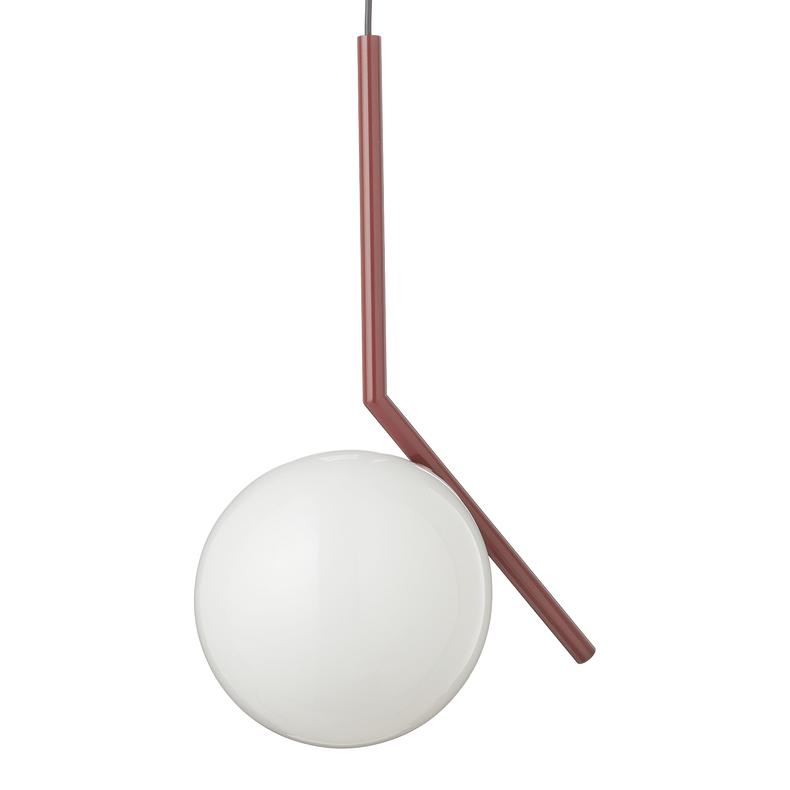FLOS IC S1 designer hanging light, red Ø 20 cm