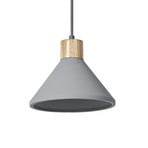 LEDVANCE Candeeiro suspenso Concrete Wood, Ø 22 cm, betão, cinzento