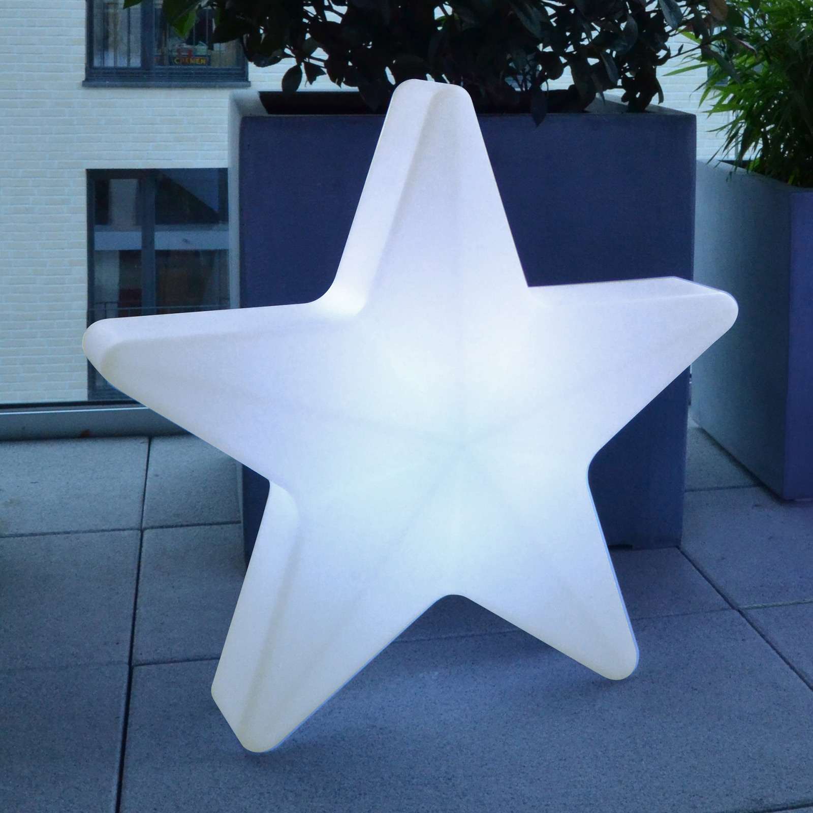 Moree Star LED decorative star, battery-powered, 57x55cm, PE plastic, 3 W, energy efficiency: A+, L: 57 cm, W: 13 cm, H: 55 cm