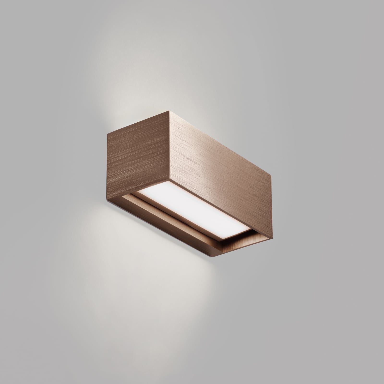 Aplique de pared LED Linea W1 oro rosa 15 cm CCT, IP54 - Light-Point