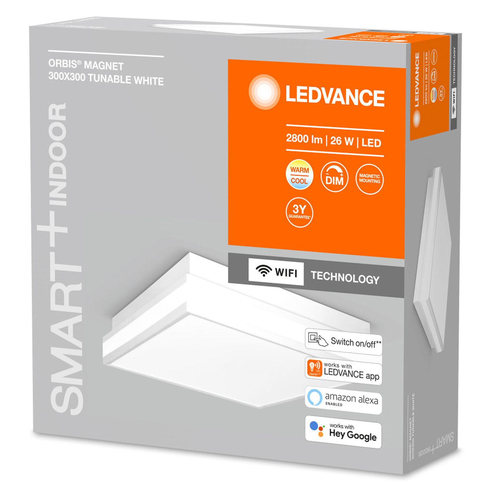 LEDVANCE SMART+ WiFi Orbis magnet bela, 30x30cm