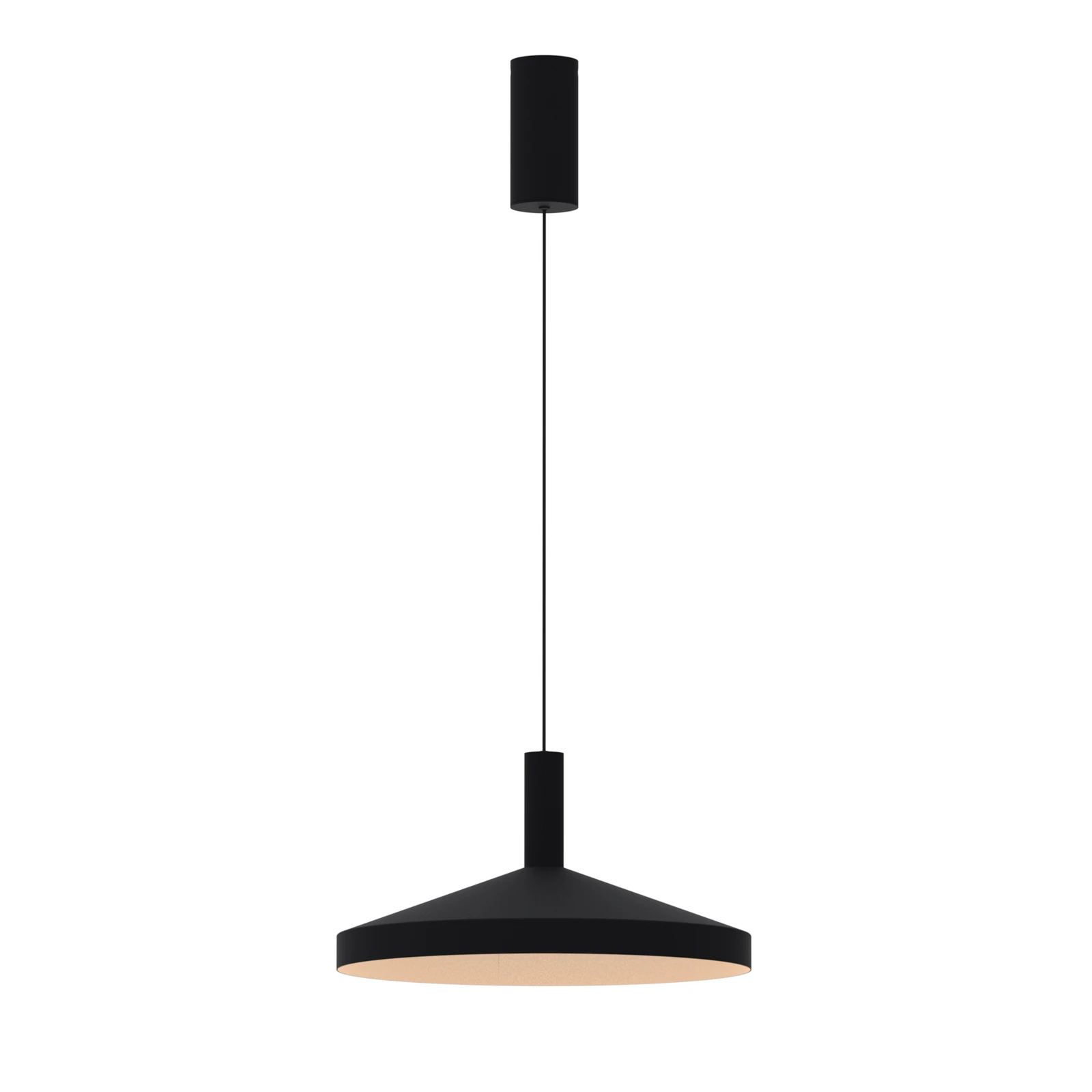 Lámpara colgante LED LORA III, negra, Ø 36 cm, atenuable, 40° CCT