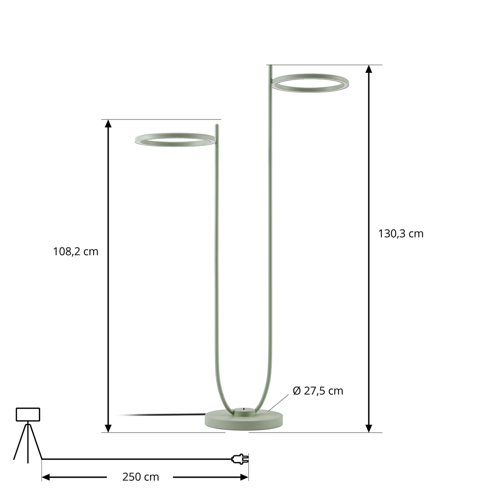Lucande LED-välisvalgusti Sylvara, roheline, CCT, 2-lambiline Lucande LED-välisvalgusti Sylvara, roheline, CCT, 2-lambiline