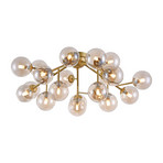 Maytoni Dallas ceiling light with 20 glass globes