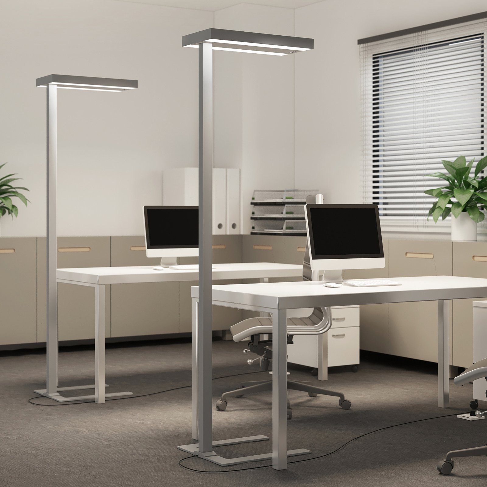 Arcchio Bertram LED-Büro-Stehlampe, Sensor CCT