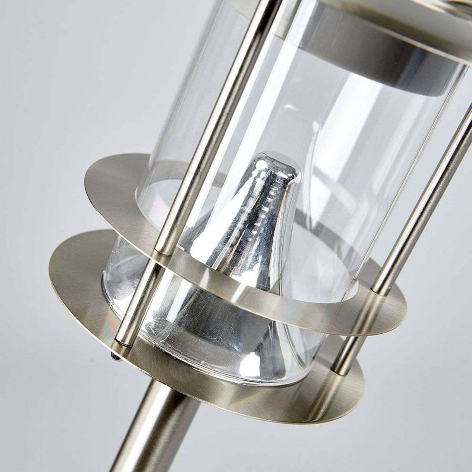 Sumaya LED Solárne Články Záhradná Lampa Stainless Steel/Clear - Lindby