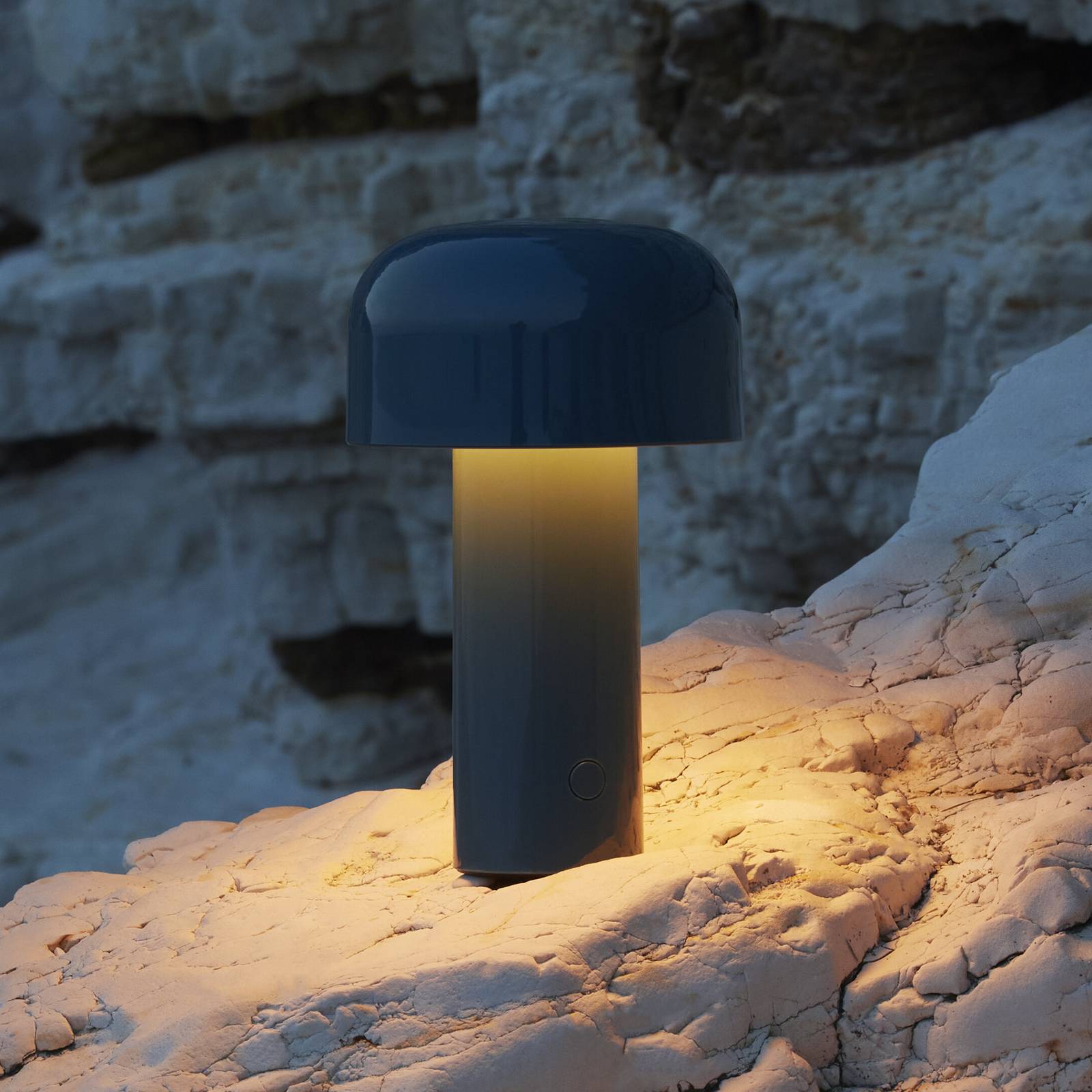 Stolová LED lampa Flos Bellhop s LED osvetlením a nabíjateľnou batériou, modrá,
