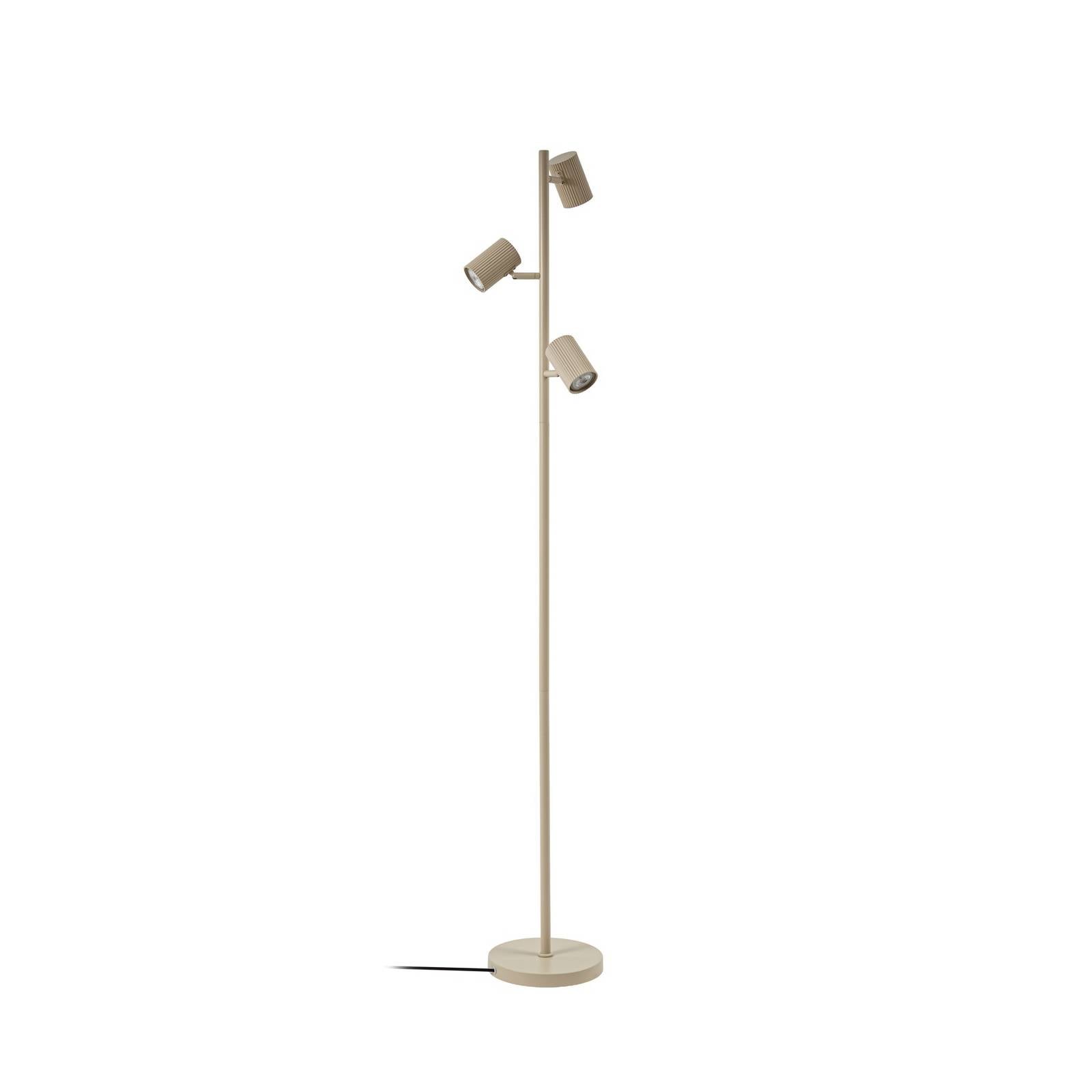 Lindby Stehleuchte Kardis, 3-flammig, beige, Höhe 157 cm