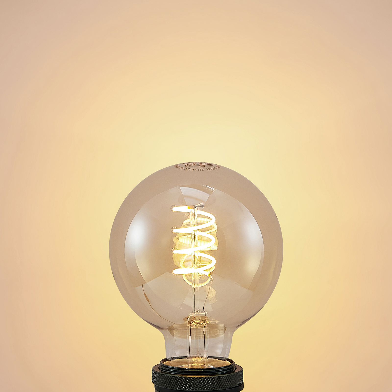 Lucande-LED-lamppu E27 G95 4W 2700 K meripihka