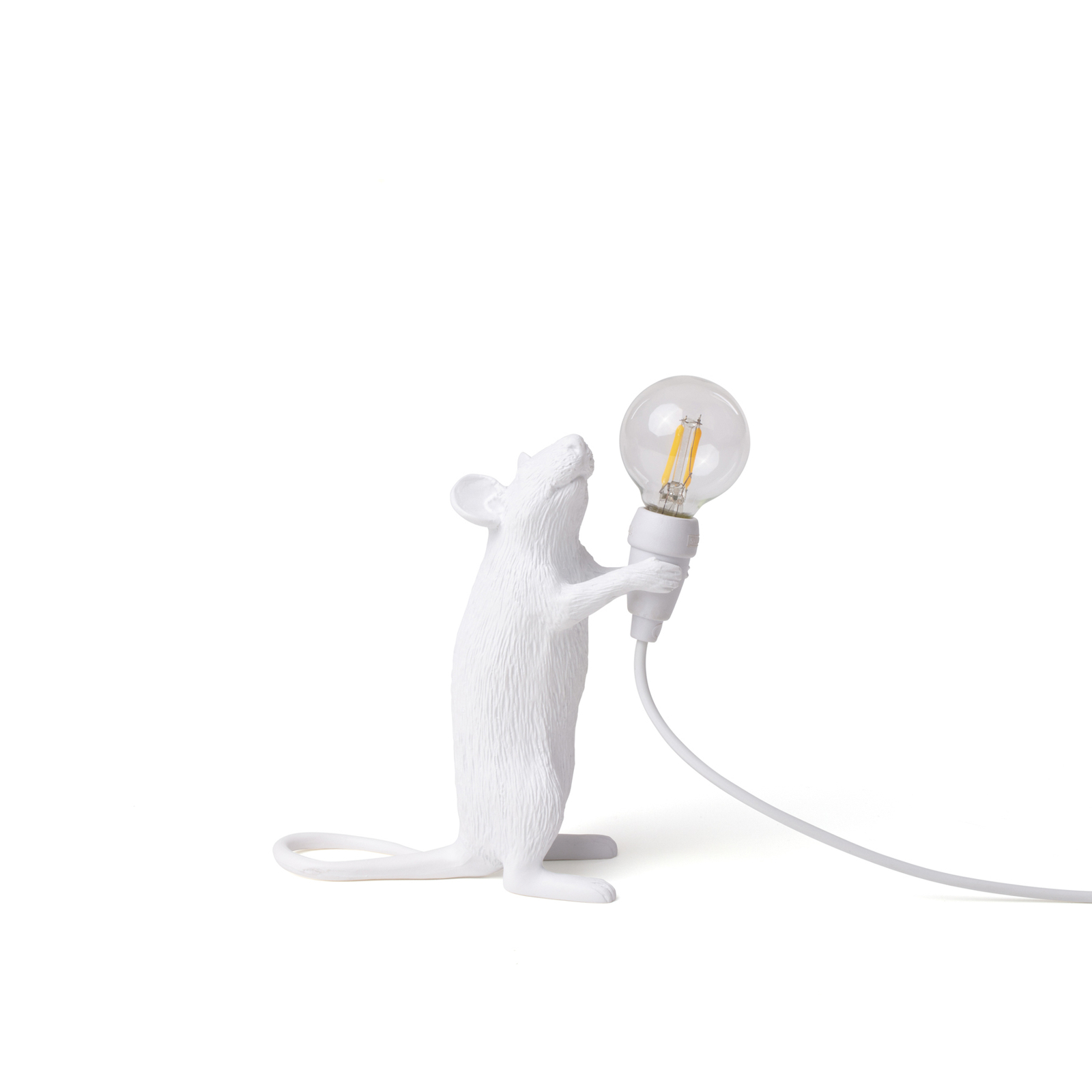 LED decoratie-tafellamp Mouse Lamp USB staand wit