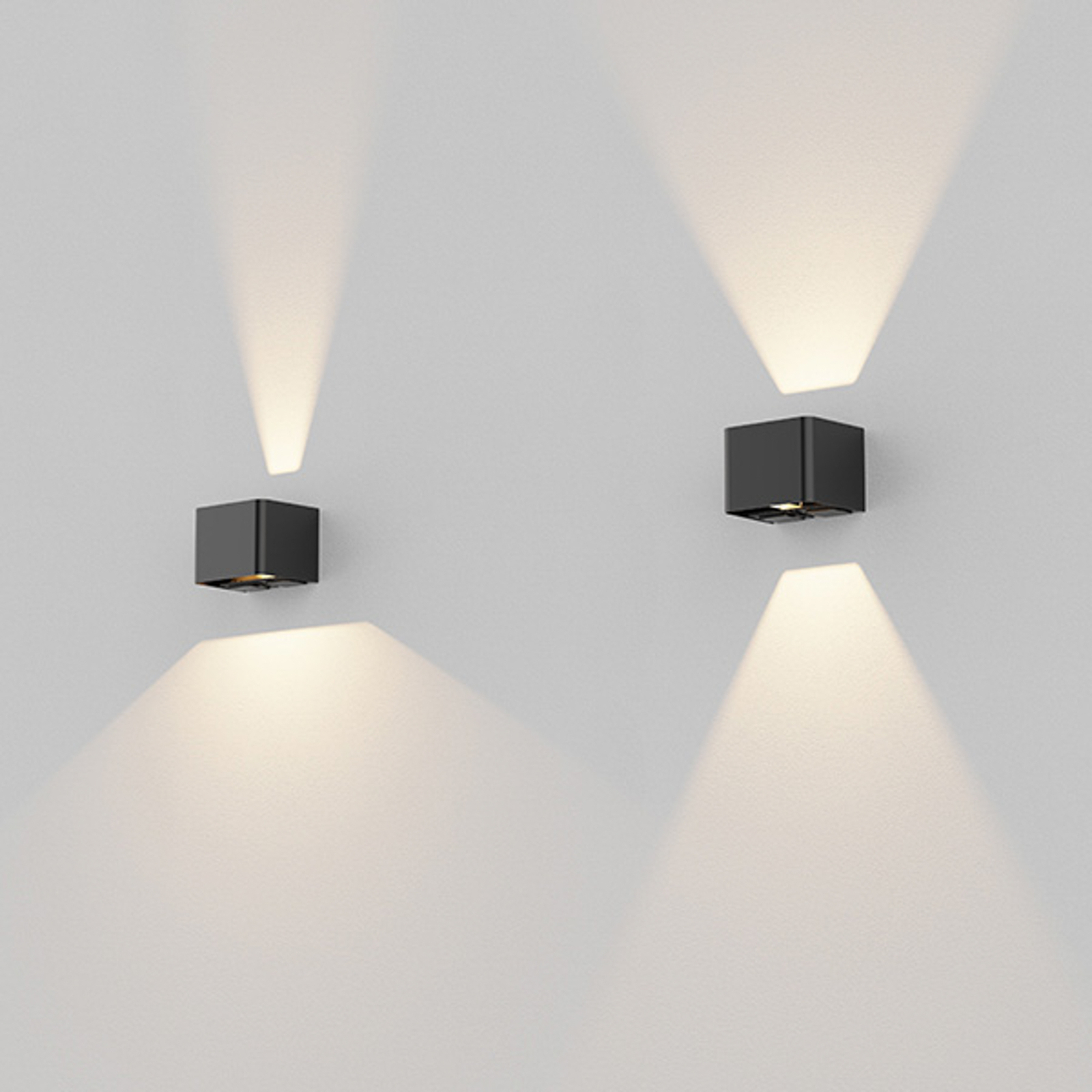 SLC Shadow LED-Außenwandlampe up/down 2 x Schuko