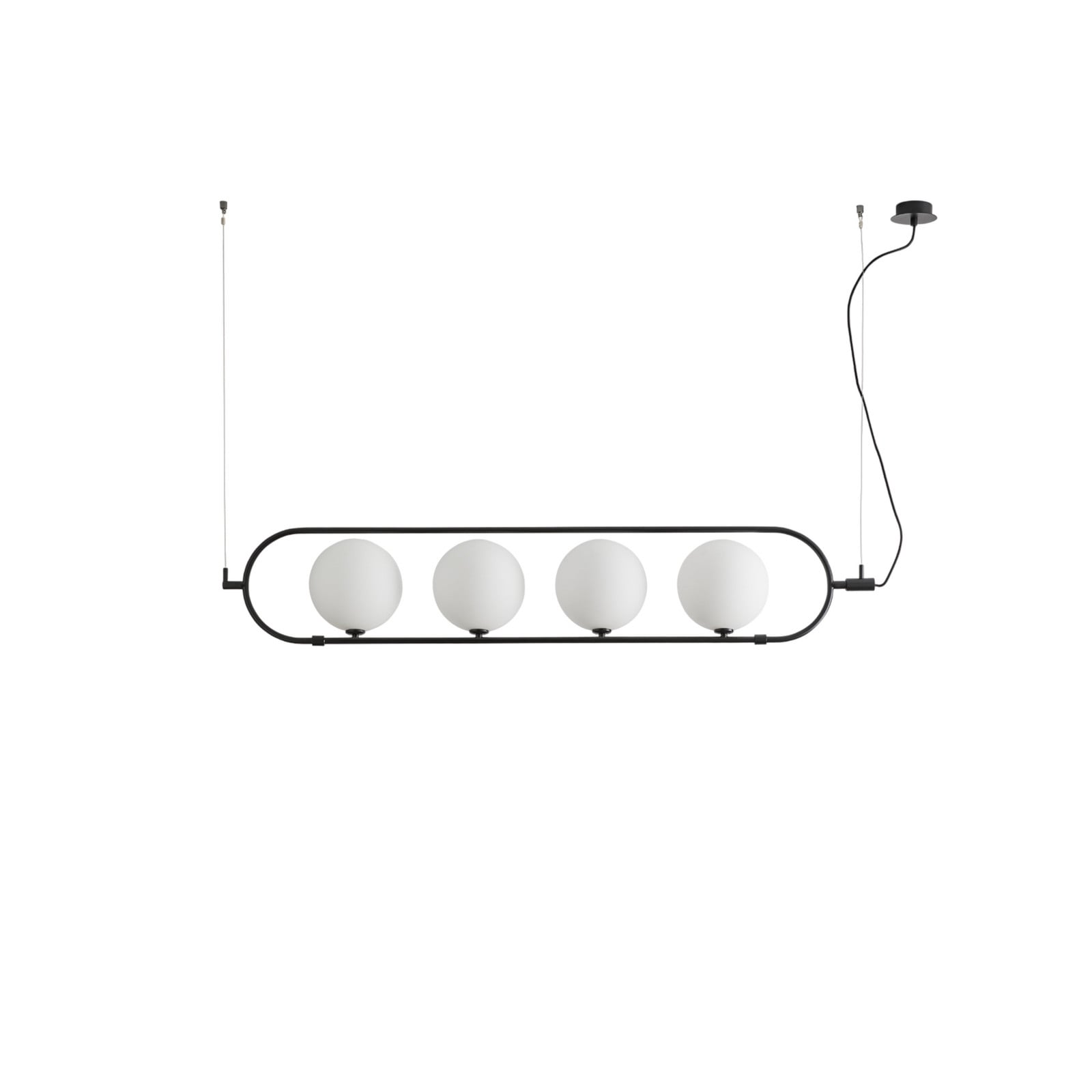 Abbacus 4 pendellampe, sort, 4 lyskilder Aromas del Campo - Stue - Moderne - Metal - Med flere lyskilder