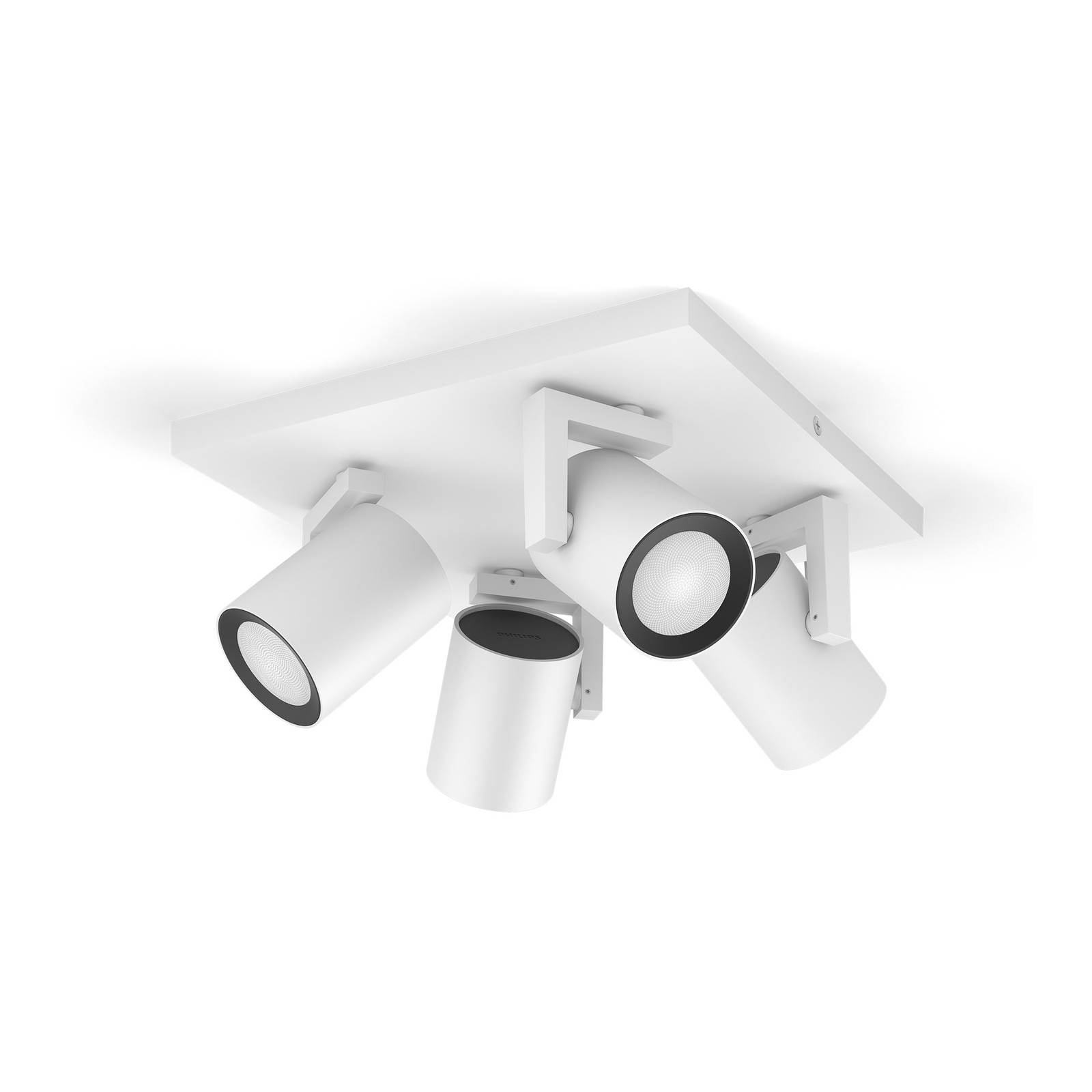 Philips Hue Deckenstrahler Argenta, weiß, 4-flg. RGB CCT