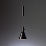 TECNOLUMEN Eleu - Candeeiro suspenso LED, preto brilhante