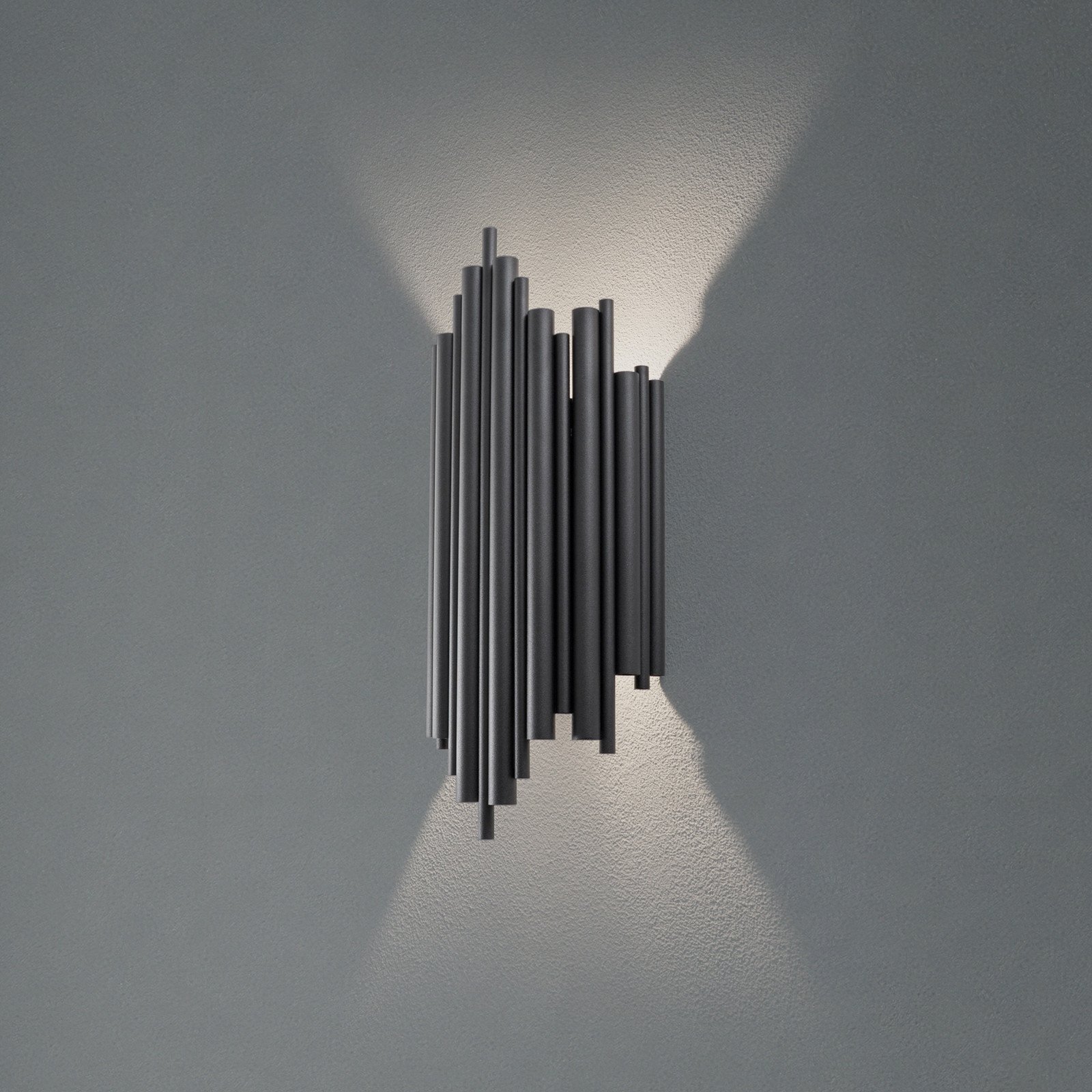 Opviq Aplică de perete Reis negru metal înălțime 50 cm - Camera de zi / sufragerie