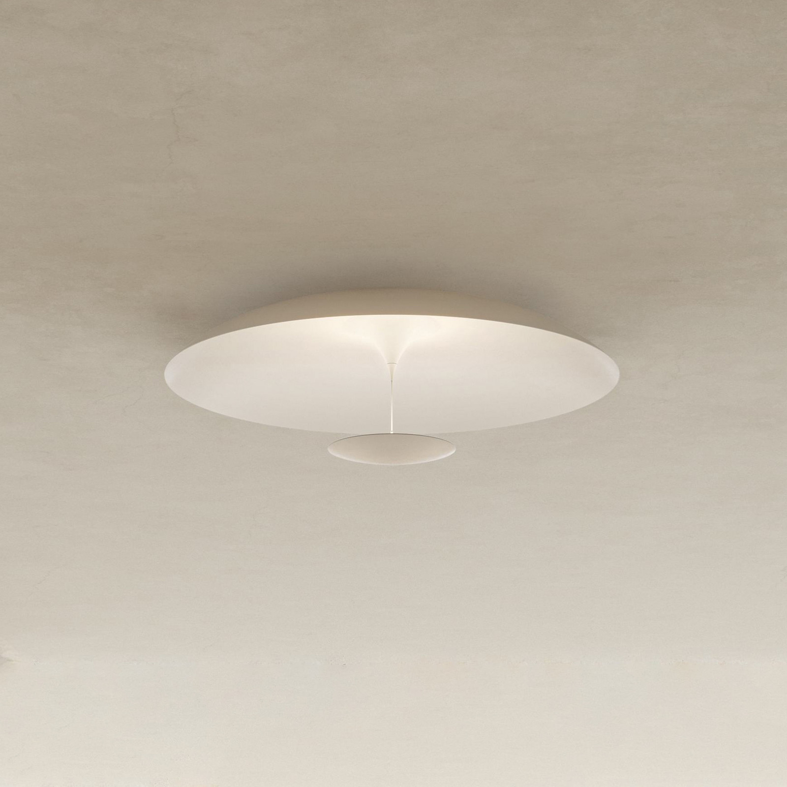 Karman plafonieră LED BLANCO Ø 92 cm alb metal - Camera de zi / sufragerie - Design - alb mat - Aluminiu