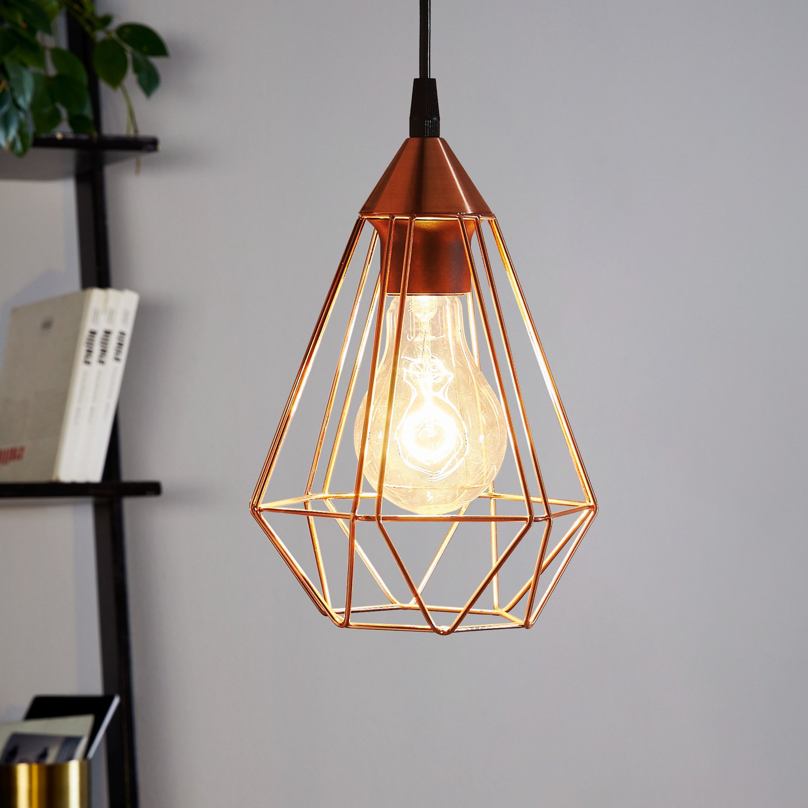 Pendellampe Tarbes, 1 lyskilde 17,5 cm, kobber