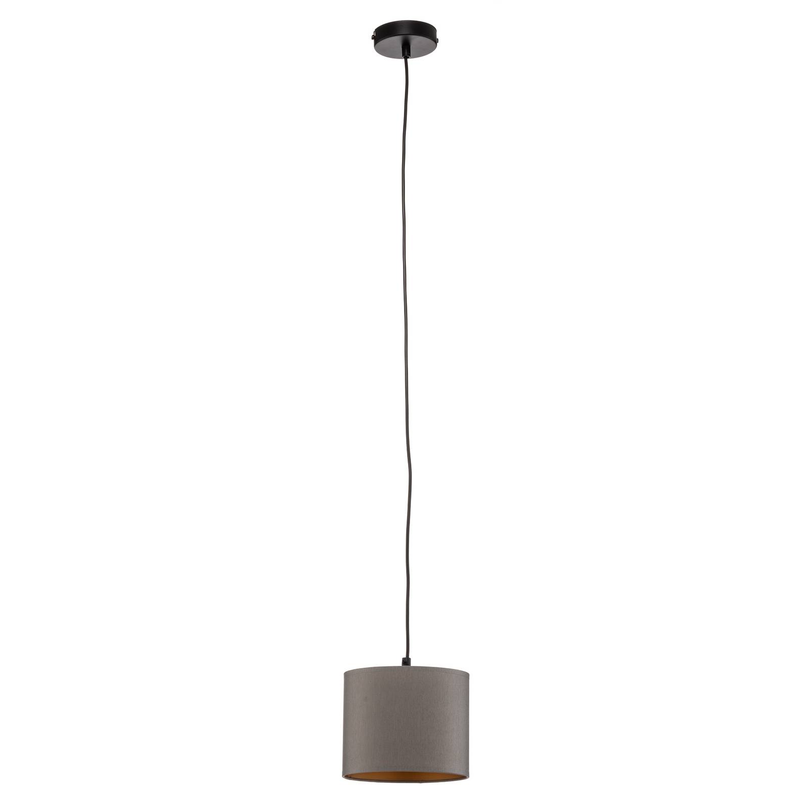 Suspension Soho cylindrique x1 Ø 18 cm gris/doré